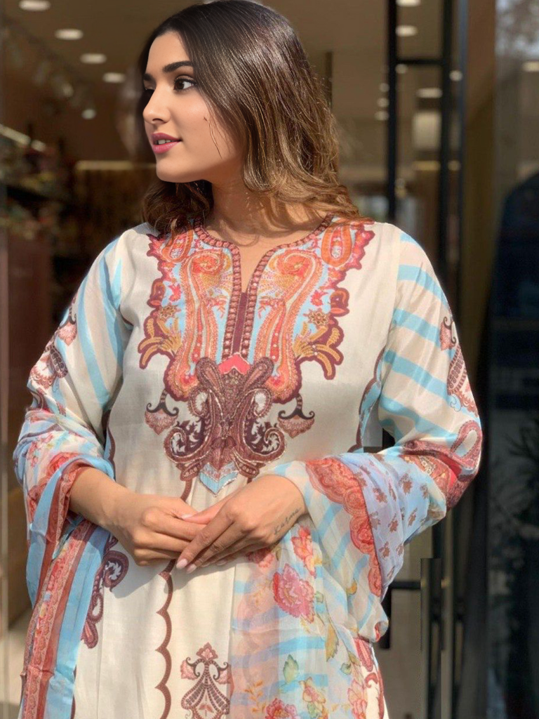 Ethnic Motifs Printed Kurta With Bottom & Dupatta Set